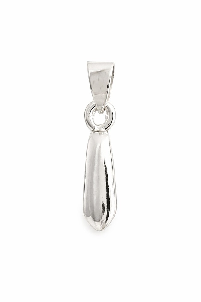 Bright Silver Large Basic Pinch Bails (Pkg 5-15) NIckel Free  (802-BS)
