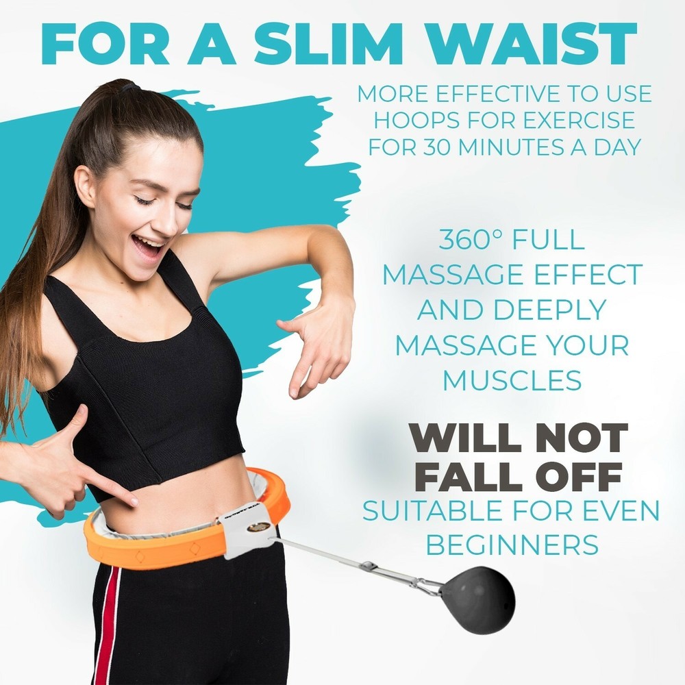 SMART WEIGHTED HULA HOOP WITH DATA RECORDING | NON DROPPING AND ADJUSTABLE HOOP.