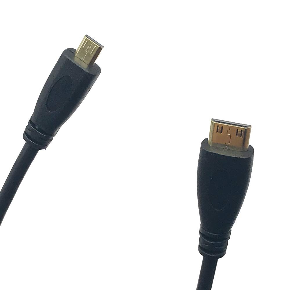 Seadream 2Pack 1Feet Micro HDMI Type D Male to Mini 1FT 2Pack, Black