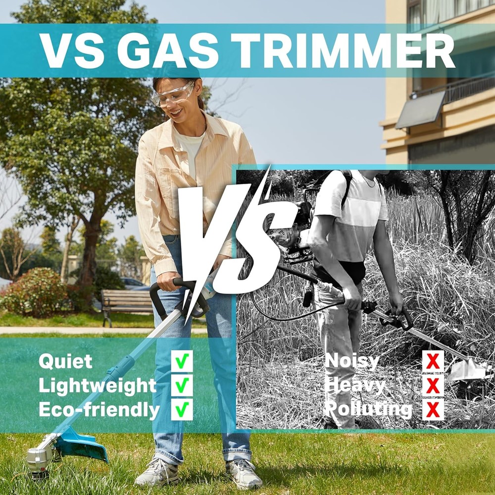 Grass Trimmer Edger Cordless 2 in 1 Tool