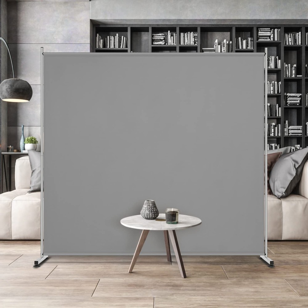 Large Room Divider Privacy Screen, Single Panel for Home or Office, Grey