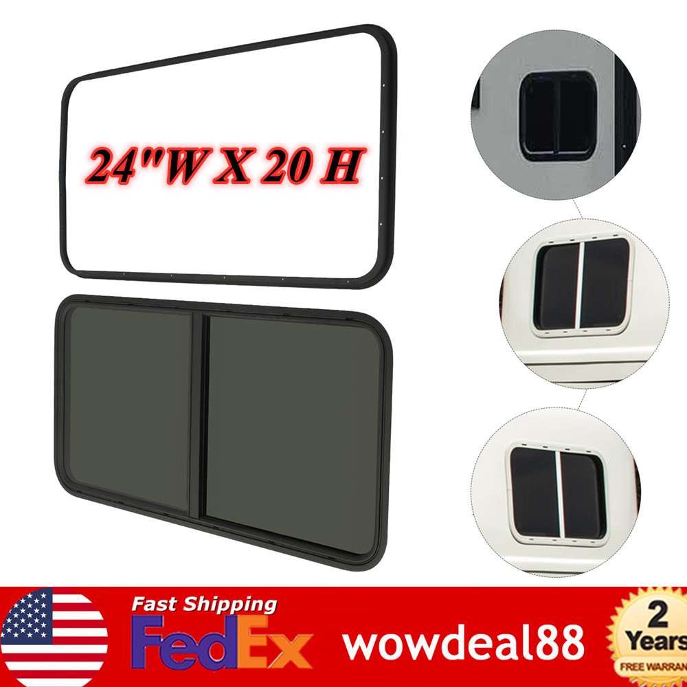 RV Window Horizontal Sliding Windows Multiple Wall Thicknesses Waterproof 24X20"