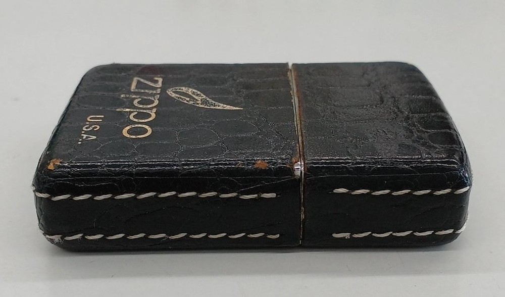 Zippo Black Leather Wrap Lighter New