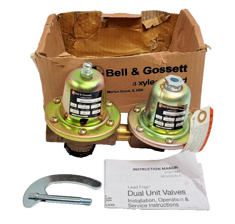 Bell & Gossett 110199LF Double Union Pressure Reducing Valve Brass 3/4" Water
