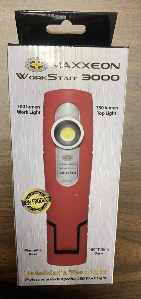MAXXEON WORKSTAR 3000 TECHNICIANS PRO LED WORK LIGHT 175/350/700lm MXN03000