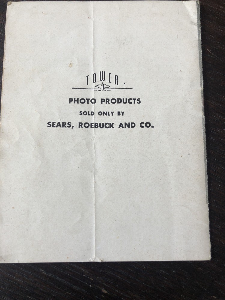 Vintage Sears & Roebuck Tower Box Camera Instructions