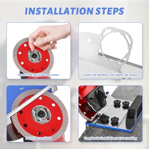 45° Tile Chamfering Tool & Cutter Stand for Angle Grinder - 100-Type Attachments