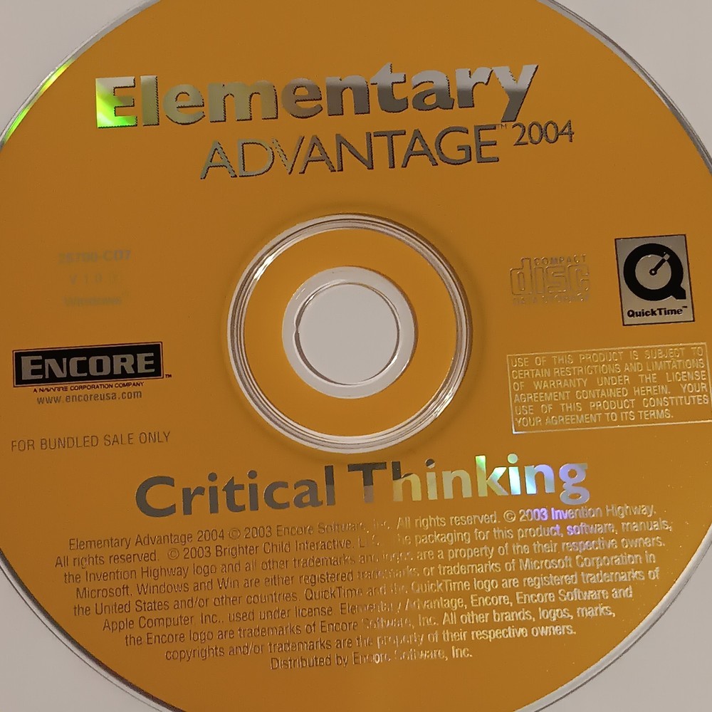 Lot of 8 ENCORE Elementary Advantage 2004 CD Software Discs, Used, Tested