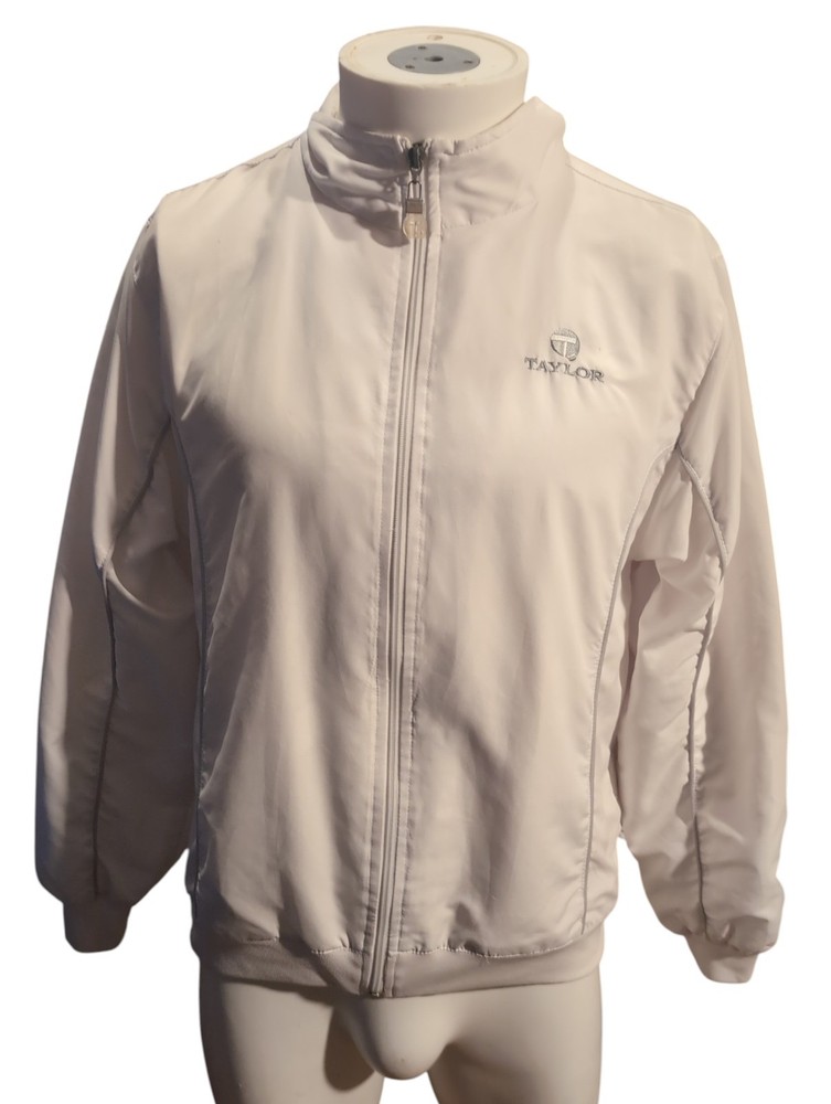 Taylor Men's Bowling Jacket White  Polyester - medium
