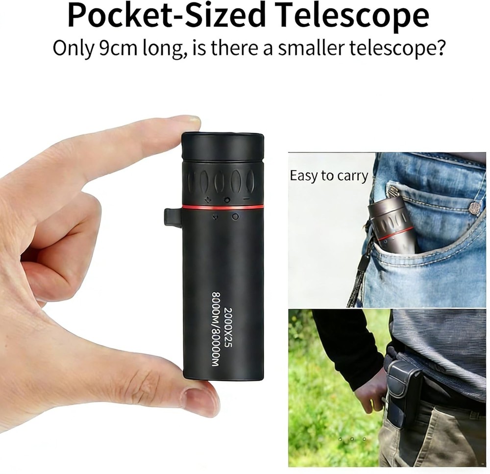 Monocular 25X with Phone Adapter Mini
