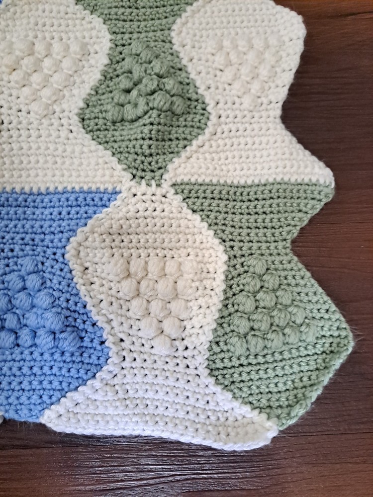 Handmade Crochet Baby Blanket Fish Pattern