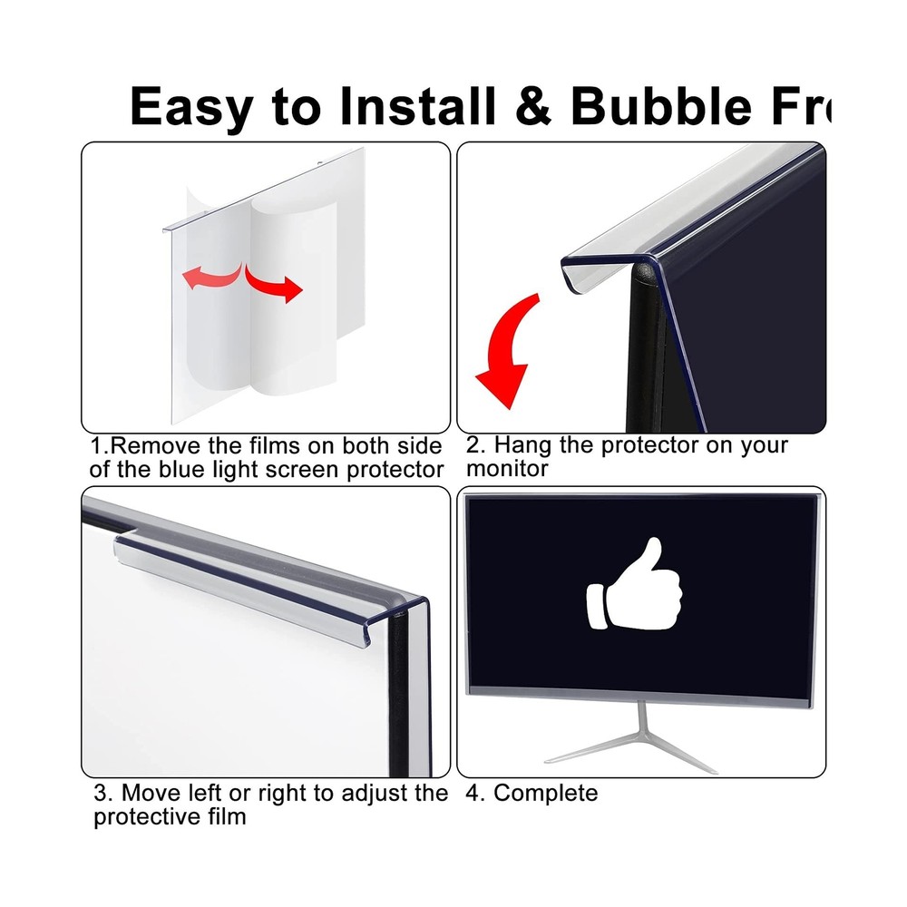 24 Inch Diagonal Blue Light Screen Protector, Blocks Harmful Blue Light and A...