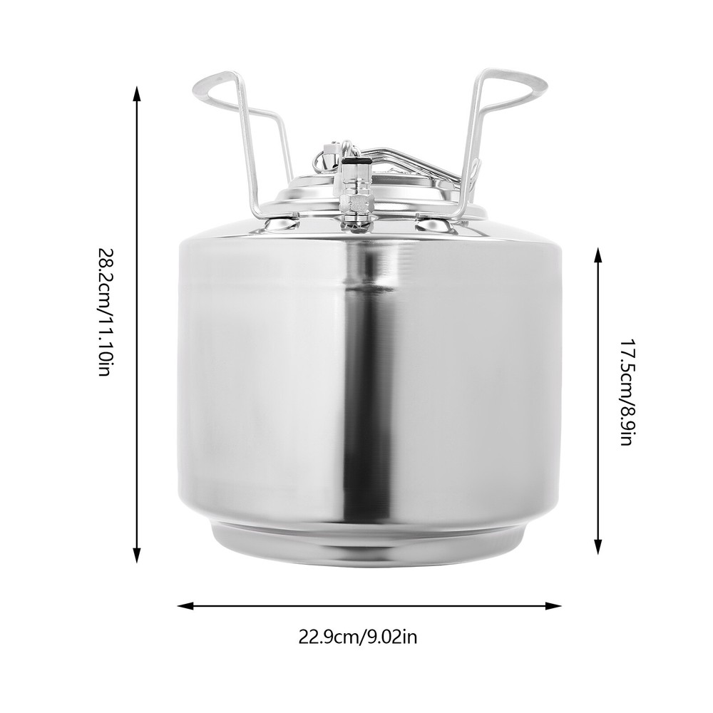 Stainless Steel 1.6 Gallon Mini Ball Lock Keg System For Small Batch HomeBrewing