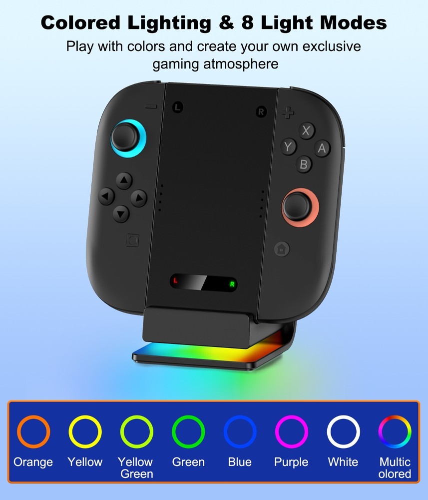 Switch 2 Charging Grip Stand Compatible with Switch Joycon 2 Controller Charger