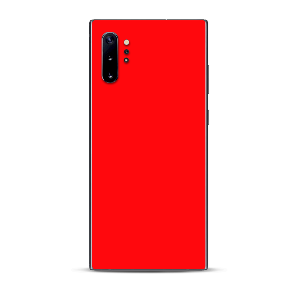 Skins Decal Wrap for Samsung Note 10 Plus Solid Red color
