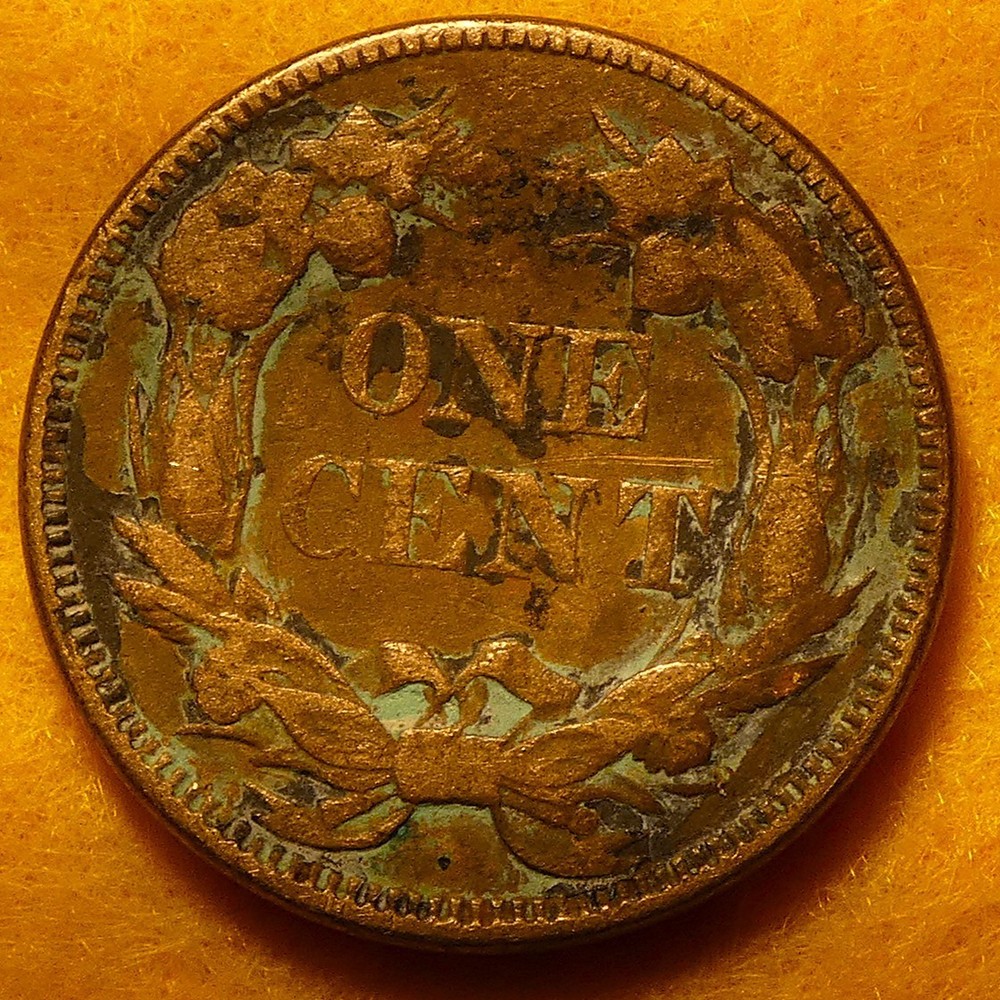 1857 Flying Eagle Cent with sharp feather details