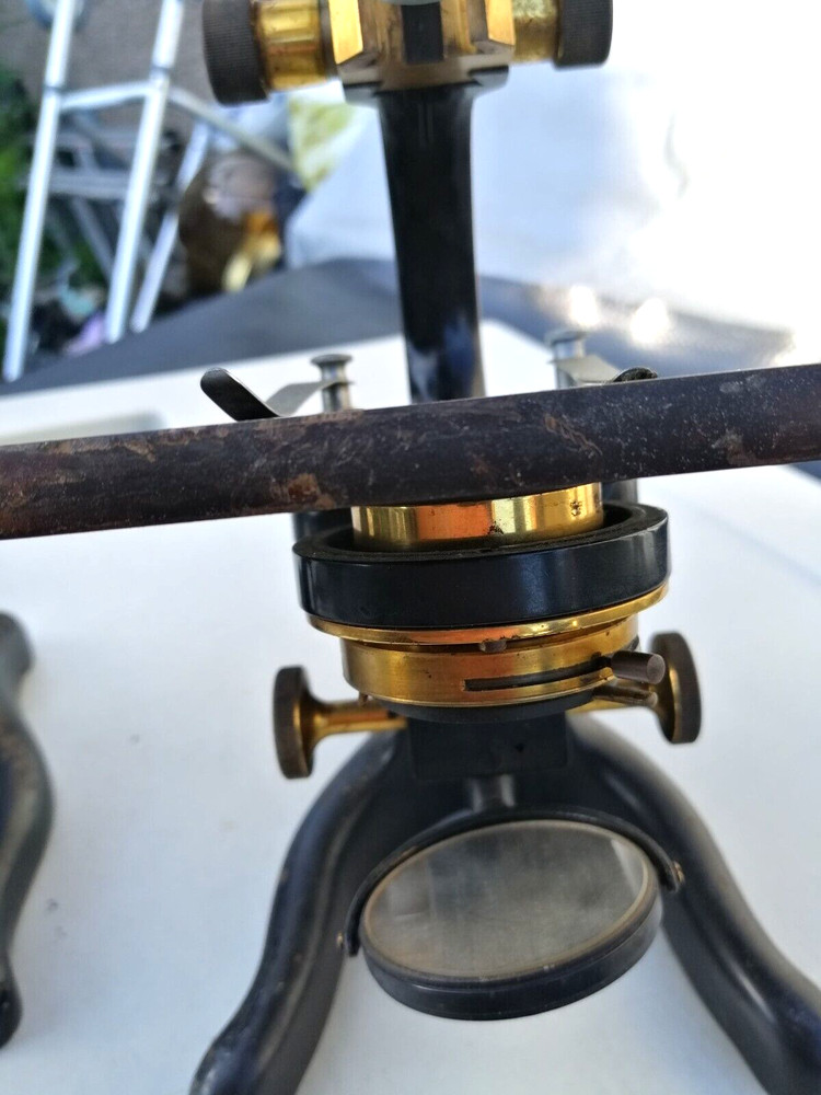 2 ANTIQUE BRASS WATSON MICROSCOPES KIMA AND SERVICES