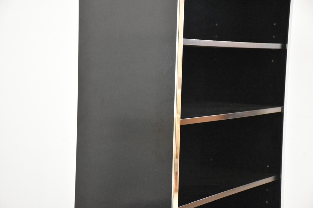 Milo Baughman Style Chrome Bookcase John Stuart
