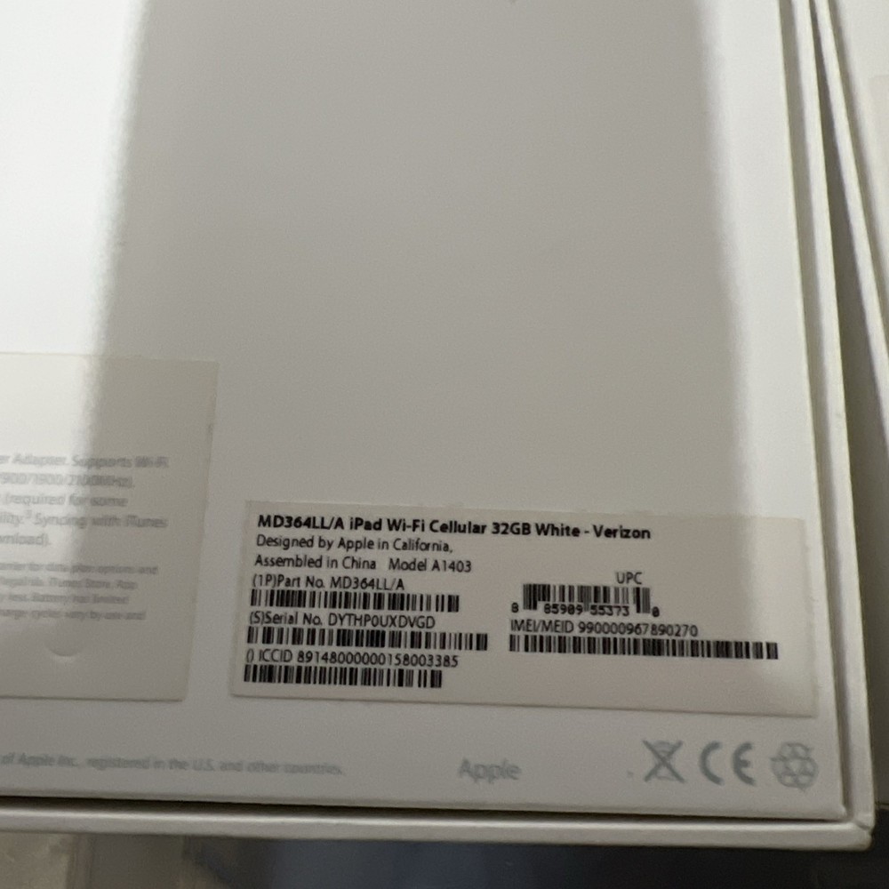 Lot Of 6 Apple iPad Empty Boxes