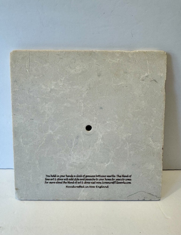 Nautical Chart Cape Cod Canal Clock Face(only)Botticino Marble HandCrafted N.Eng