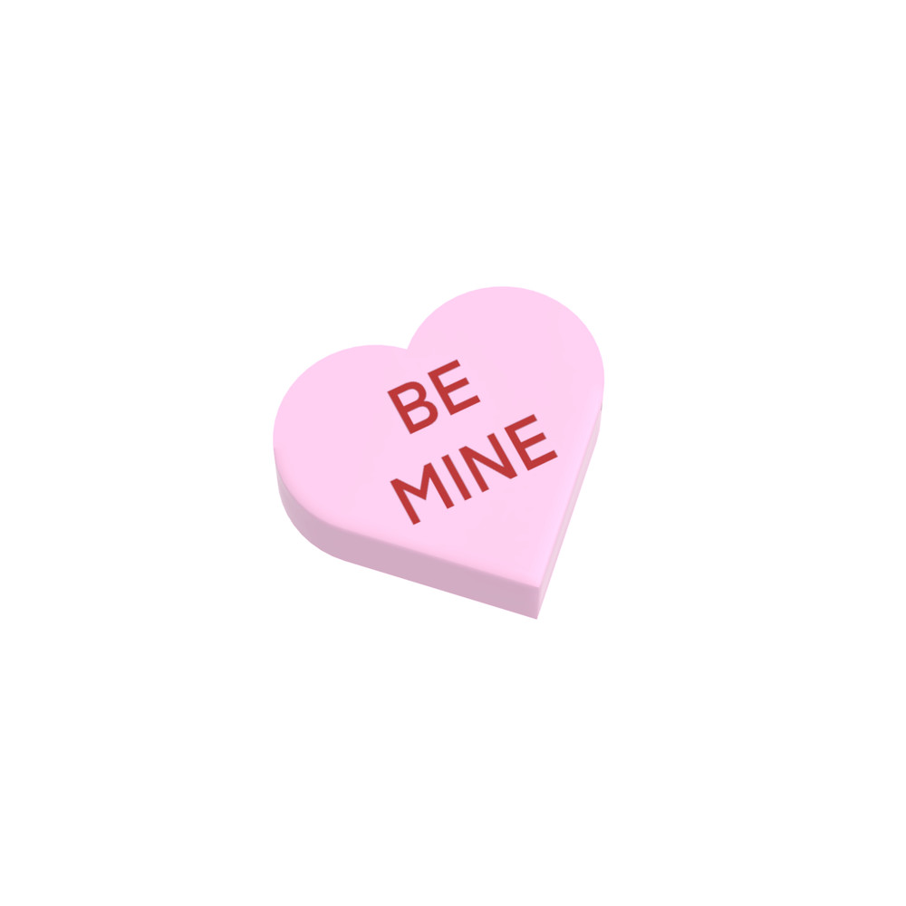 "Be Mine" Conversation Candy - Valentines - Custom Printed Tile -  Minifig Size