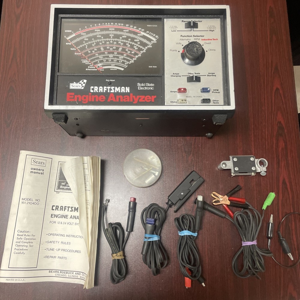 Craftsman Engine Analyzer Vintage Garage Art