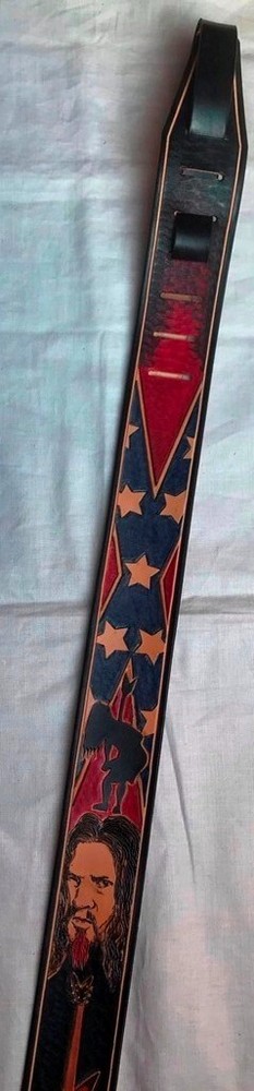 PANTERA Theme - original handcrafted leather guitar strap DIMEBAG