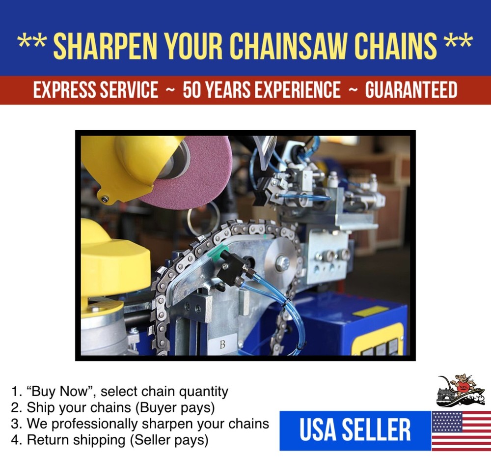 ** Mail-Order ** Chainsaw Chain Sharpening Service (2 Chain Minimum)