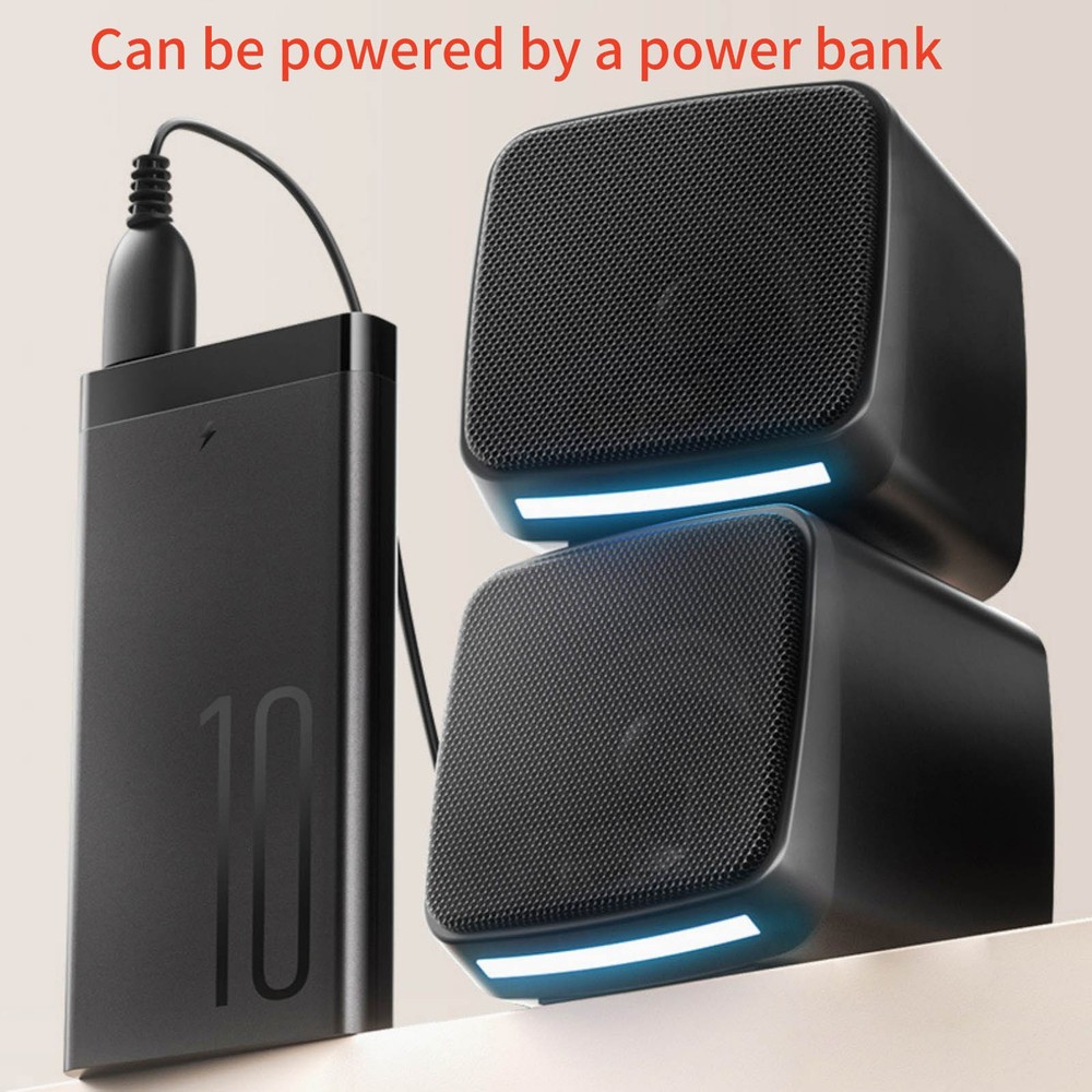 For Laptop 1 Pair USB Powered Computer Speakers with Easy Volume Control