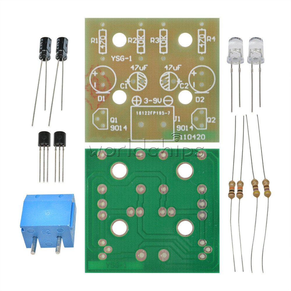 5MM LED Simple Flash Light Simple Flash Circuit DIY Kit Set