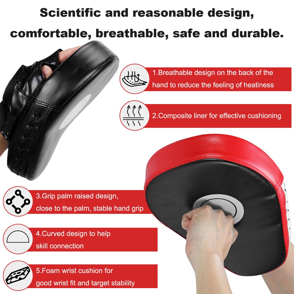 1/2PCS Boxing Hand Target Curved Mitts Training Gear Punching Mitts Boxing