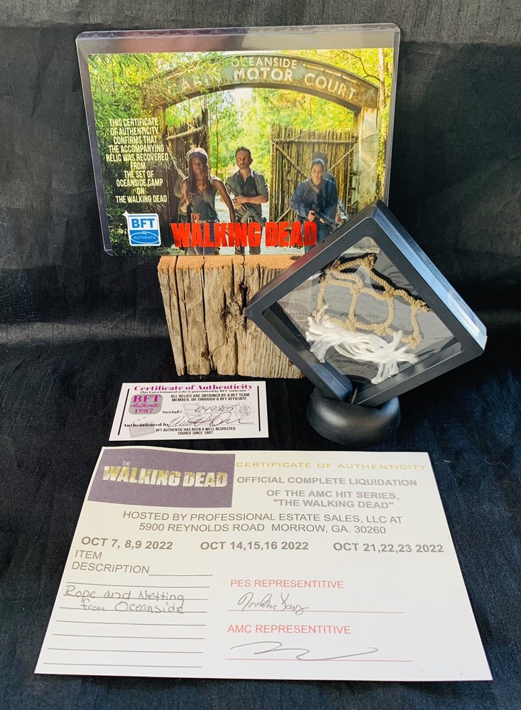 Walking Dead Authentic Oceanside Screen Used Netting & Rope Prop