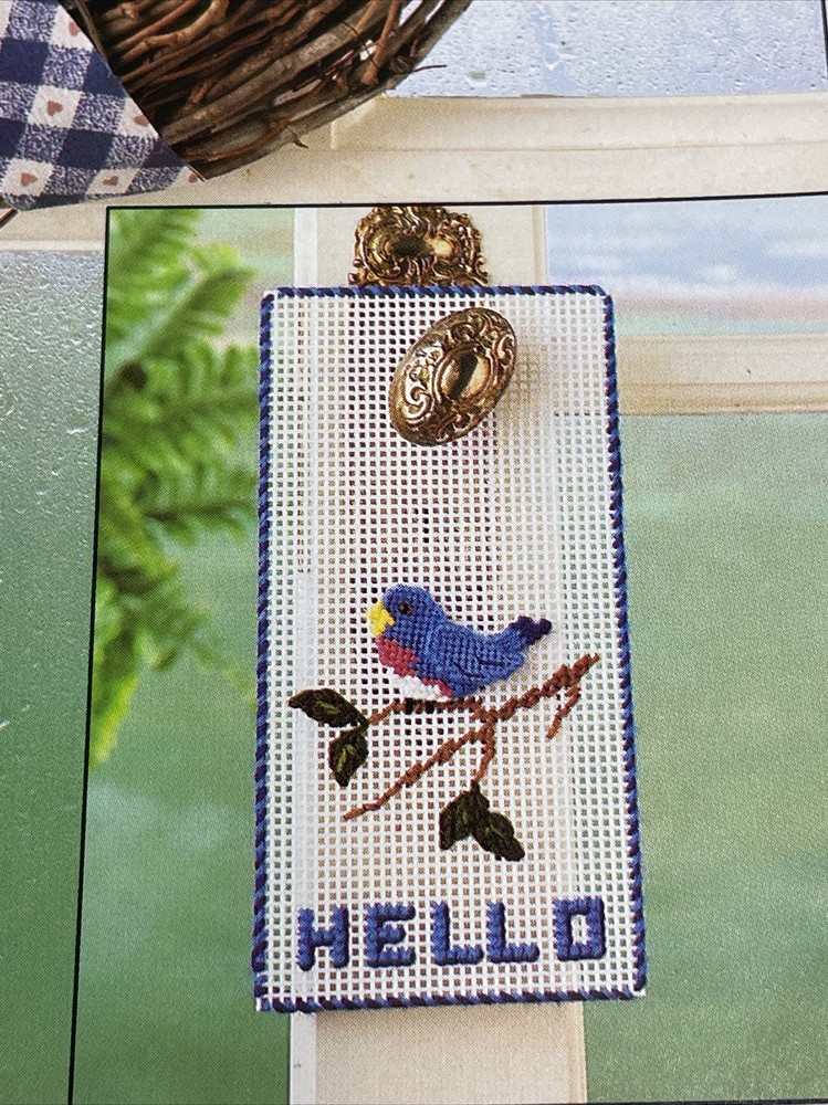 Bluebird Set Welcome Sign Annie's Plastic Canvas Pattern