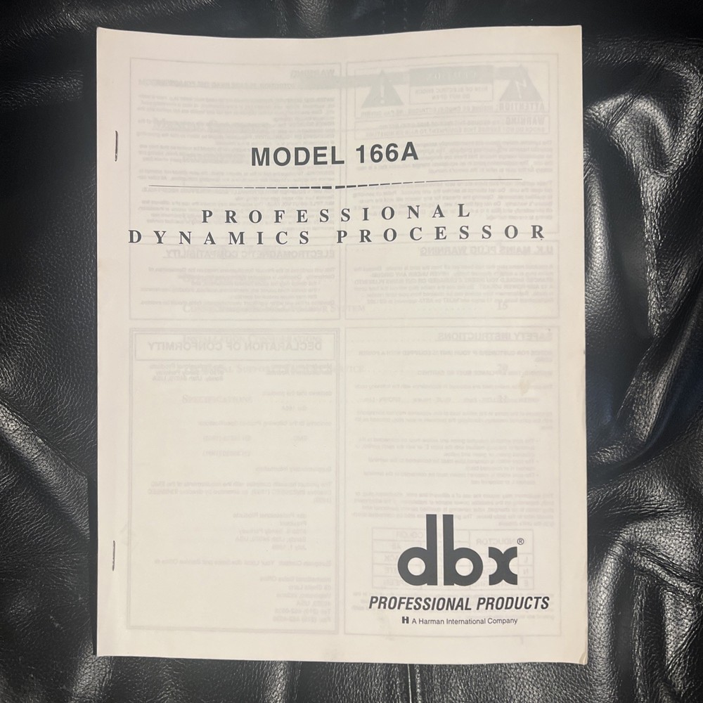 DBX 166A 2-Channel Compressor/Limiter