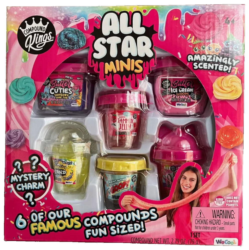 Play Compound Kings All Star 6 Minis Set Fun Sized Scented includes Charm