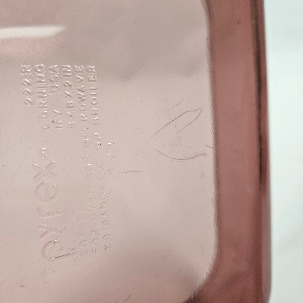 Pyrex Vintage 8 Inch Cranberry Baking Dish