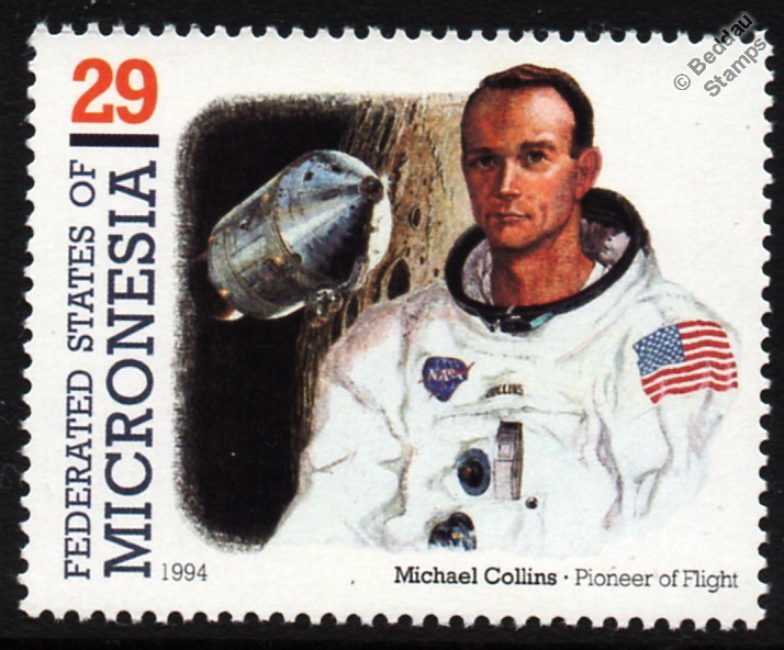 Michael Collins (Astronaut) Command Module Pilot APOLLO XI Moon Spacecraft Stamp