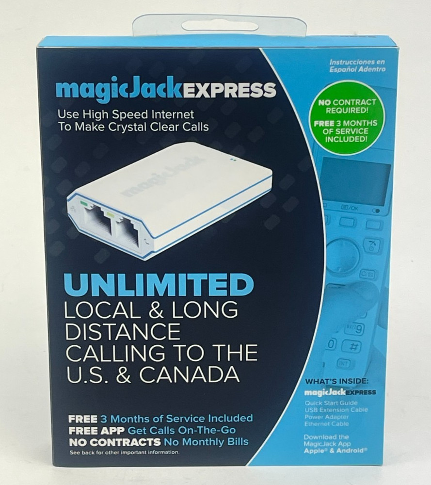 Magic Jack Express Unlimited Calling to U.S. & Canada Adapter