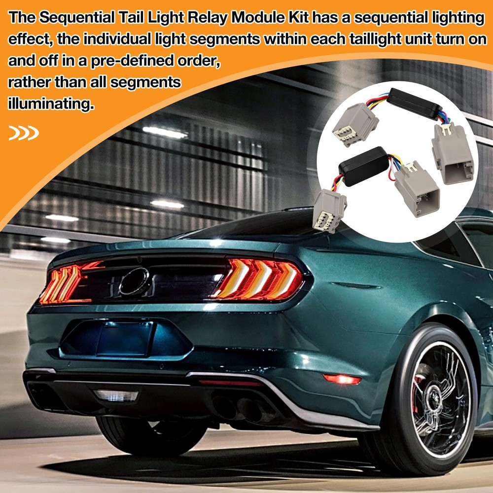 1 Pair Sequential Tail Light Relay Module Kit For Ford Mustang 2010-2021 DD3016