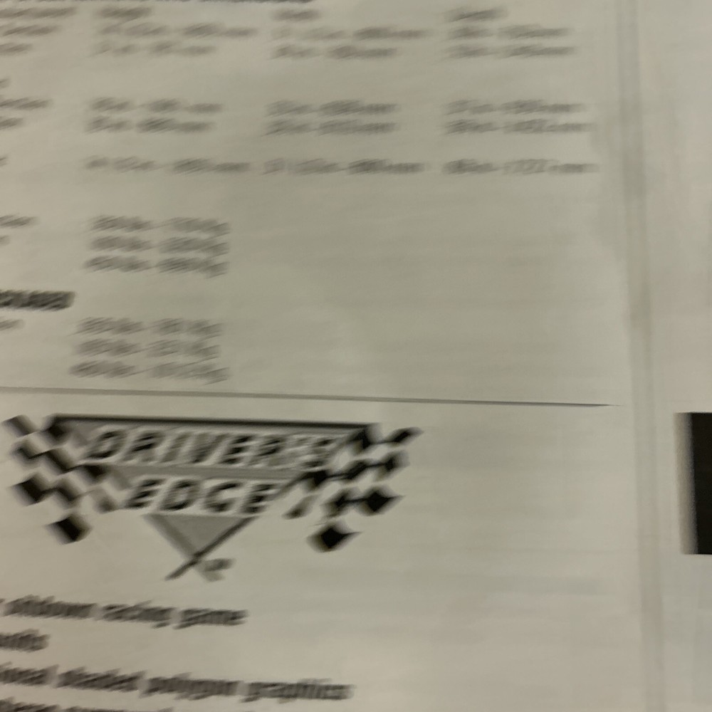 DRIVERS EDGE STRATA video game manual