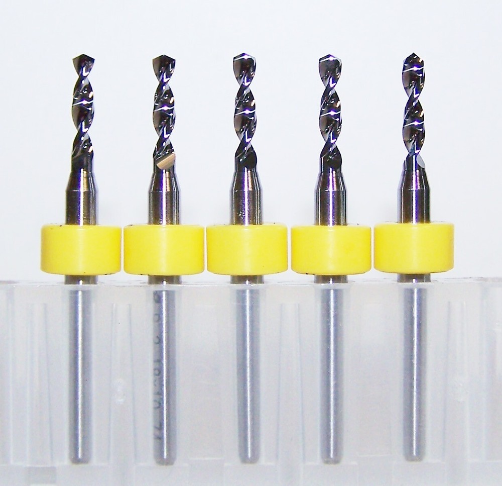 (5) #44 (.0860") Carbide Drills PCB Type Kyocera  100.0860.400