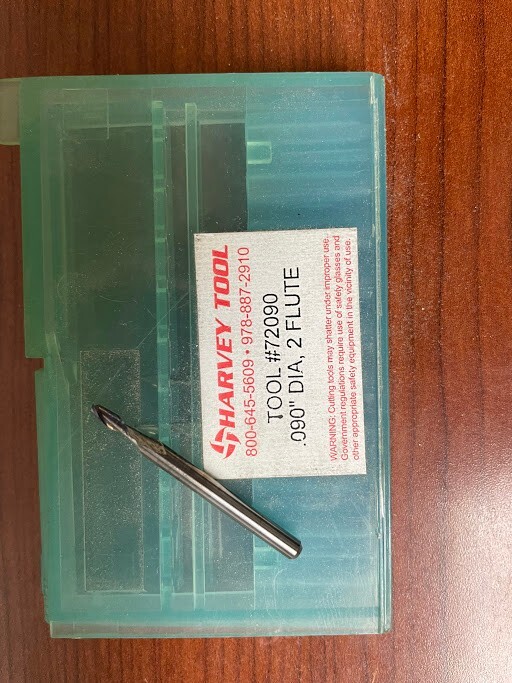 HARVEY TOOL 72090 .090" DIA 2 FLUTE ENDMILL