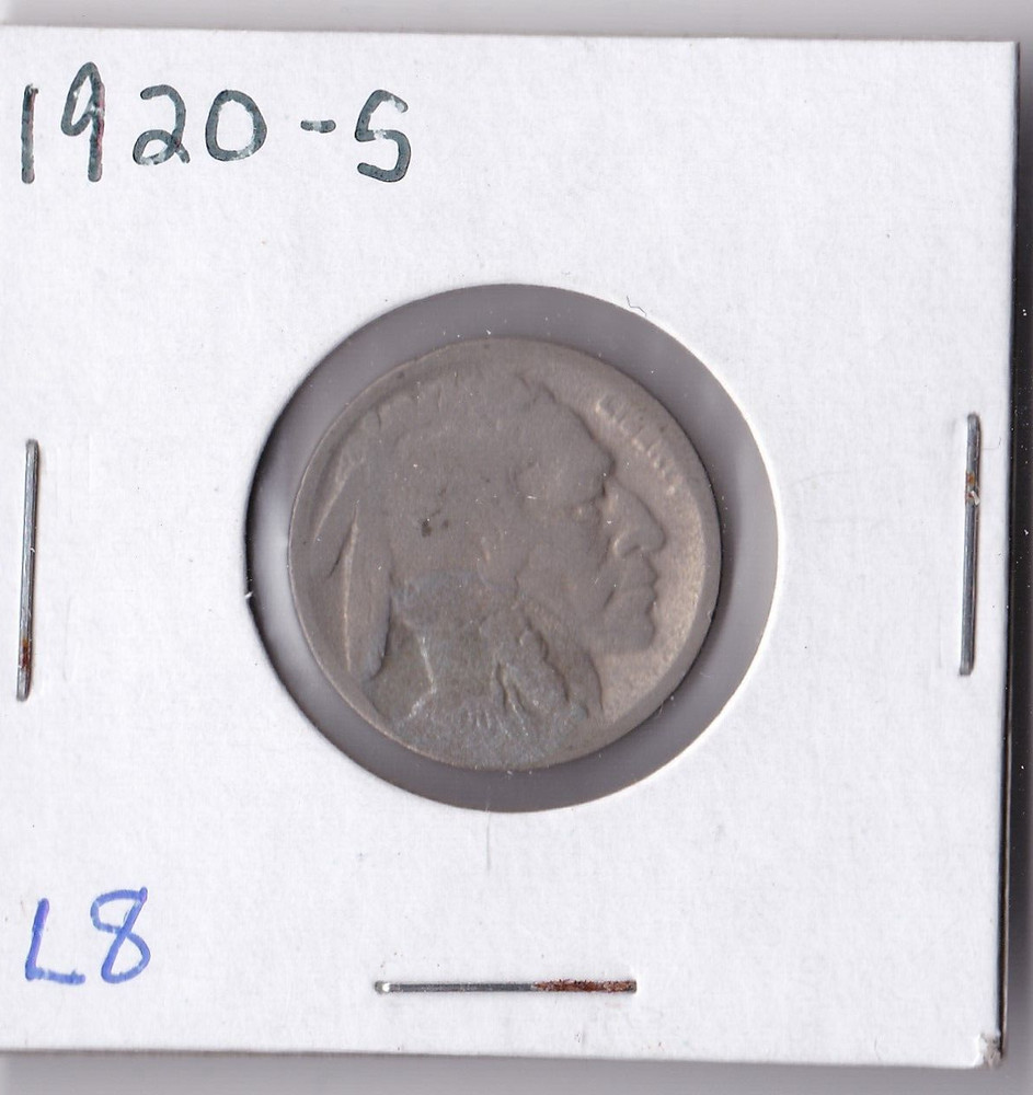 1920-S Buffalo Nickel Acid Dated L8