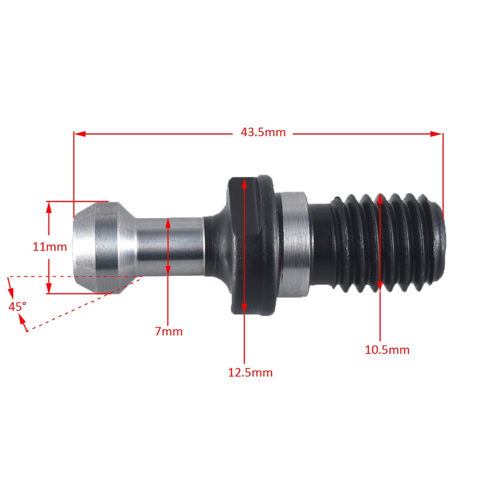 10pcs BT30 45 Degree Pull Stud Retention Knob CNC Milling Tool Holder New