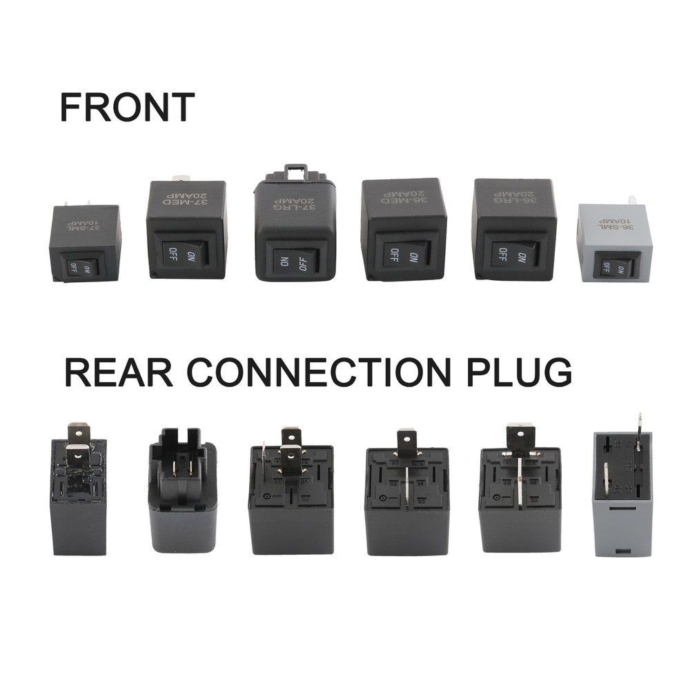 6 Piece Plastic Fuel Pump Relay Bypas Master Kit 9038