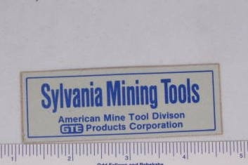 Sylvania Mining Tools Coal Sticker American Mine Tool Mining Equipment Blue