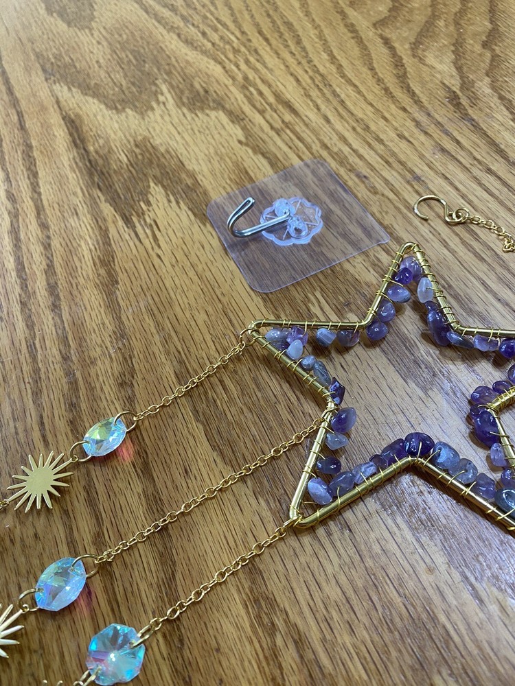 Sun Catcher With Amethyst Crystals
