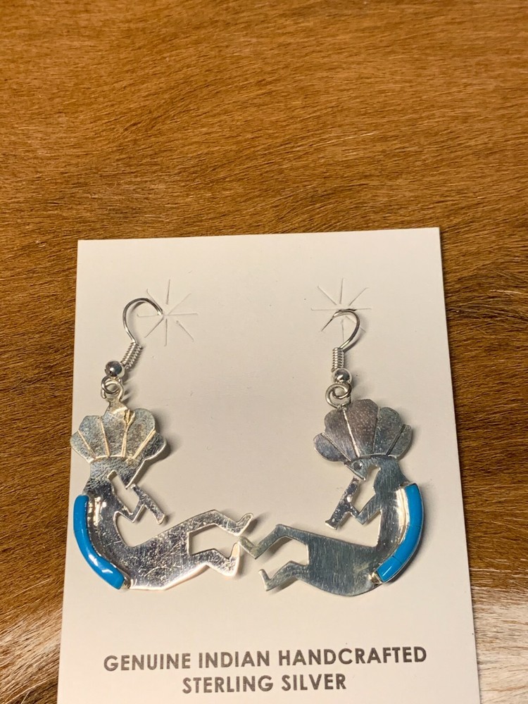KOKOPELLI ~ STERLING ~ DANGLE ~ EARRINGS