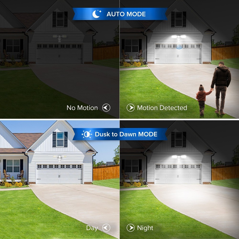 10000lm Floodlight LED Motion Sensor Detection Security Light 90W Outdoor Lights