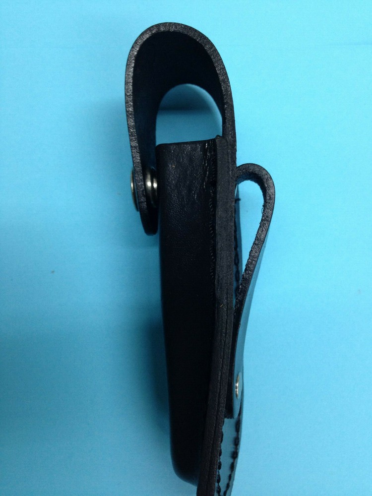 Medium Black Leatherette Knife Pouch/Carrying Case w/Belt Loop and Snap Button